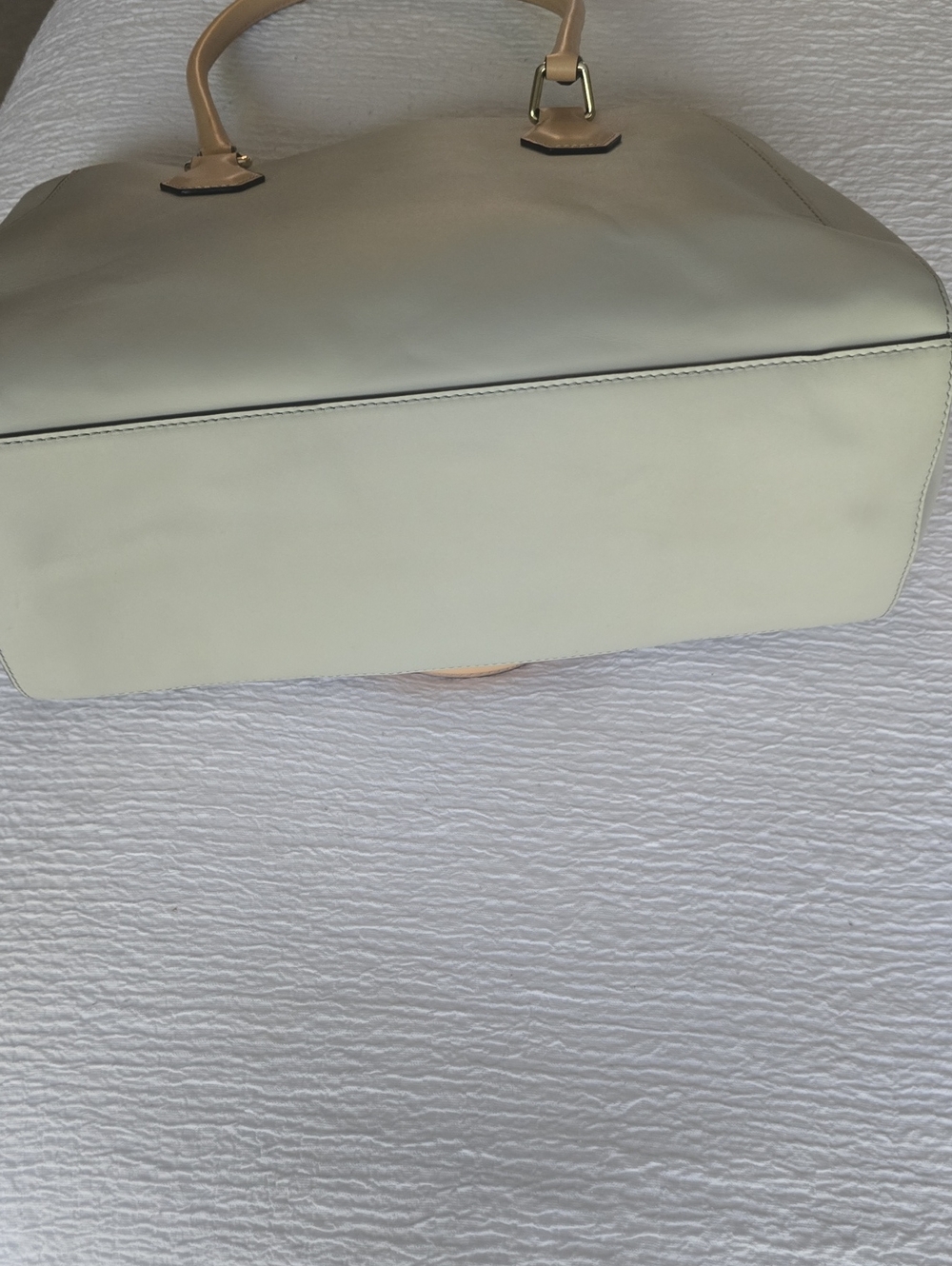 kate spade mint green tote with cream handles - Picture 7 of 11